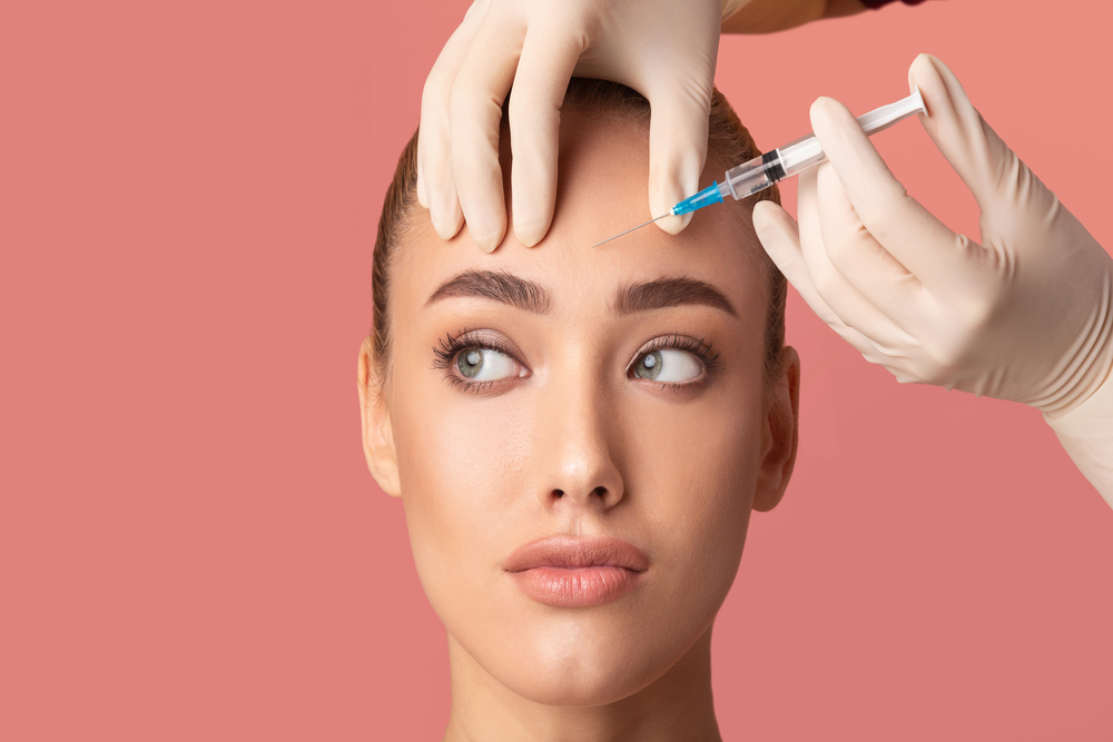 Close up of woman's smooth face getting BOTOX Cosmetic injections in Livermore, CA